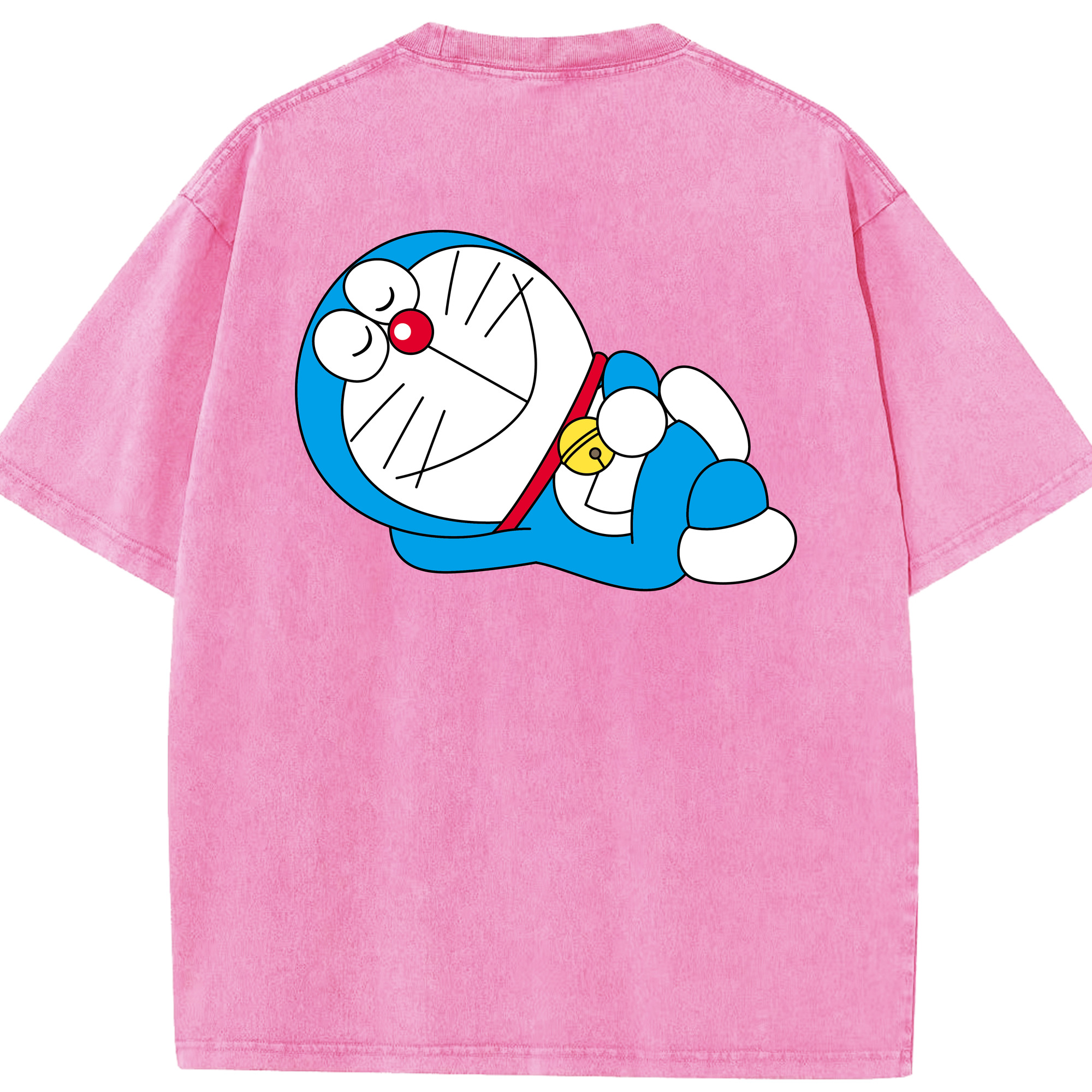 （画像用） ドラえもん Doraemon 綿100% ヴィンテージ風 半袖Tシャツ（背面プリント）